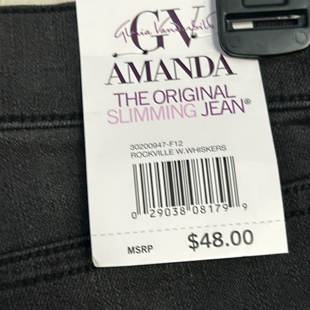 NWT Gloria Vanderbilt original slimming Amanda Jean Rockville whiskers size 6 - Picture 3 of 5